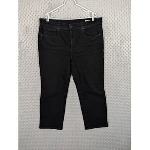 AYR Jeans Women's 34x26 "The Frenchie" Relaxed Fit Cropped Black Mid Rise